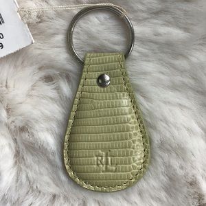 Lauren Ralph Lauren Leather Keychain Fob NWT